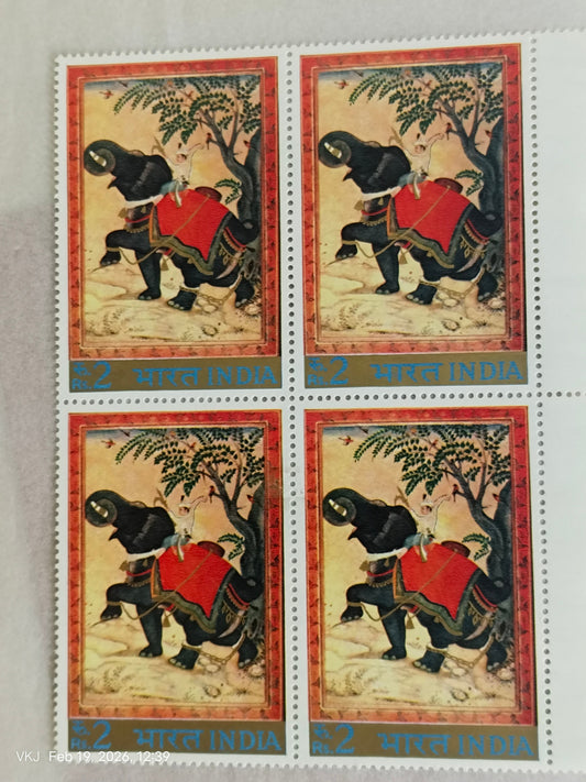 Block of 4 Elephant