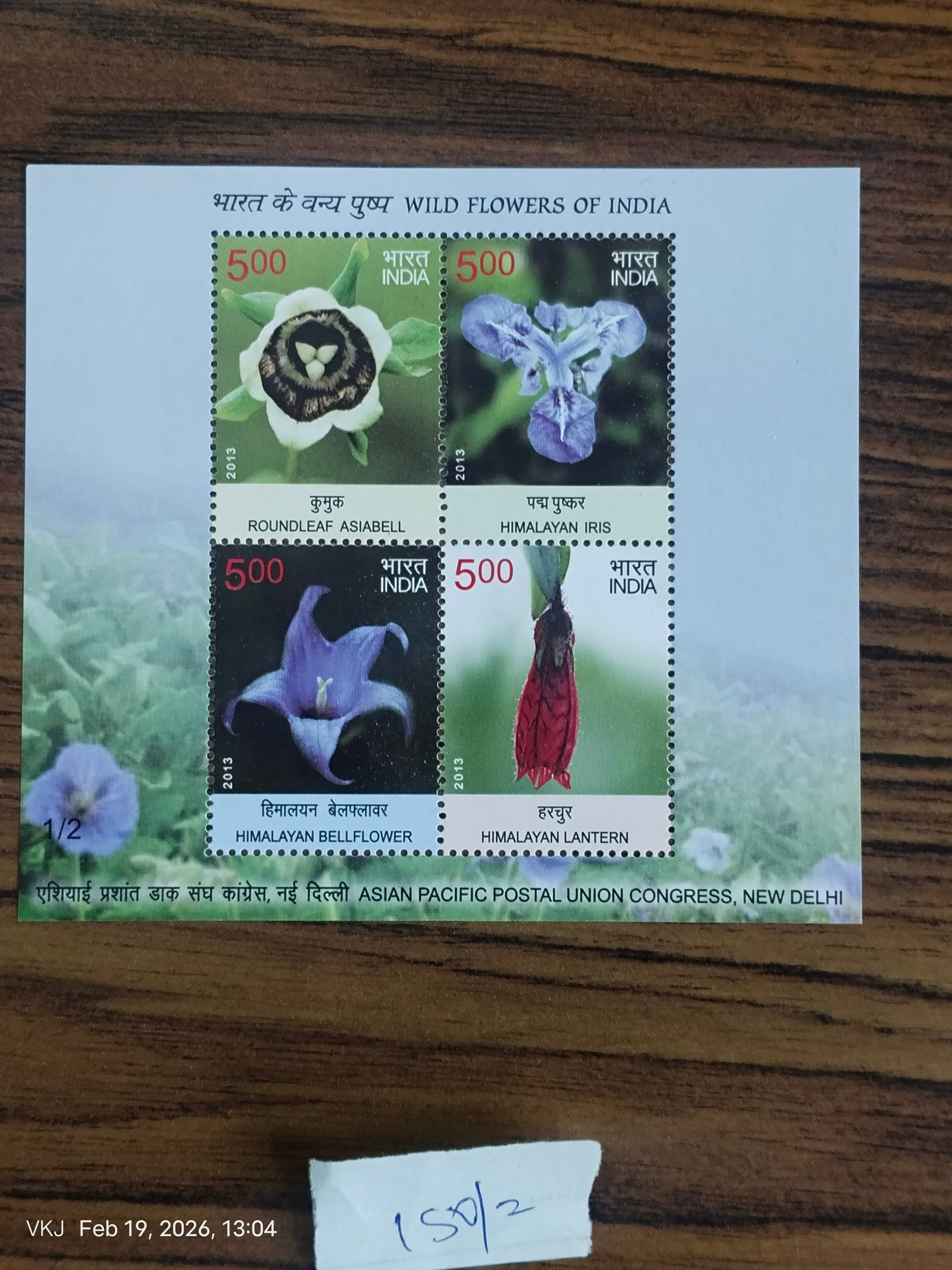 Comm-Block-Wild Flowers-Typ 2-Asian Pacific Postal Congress