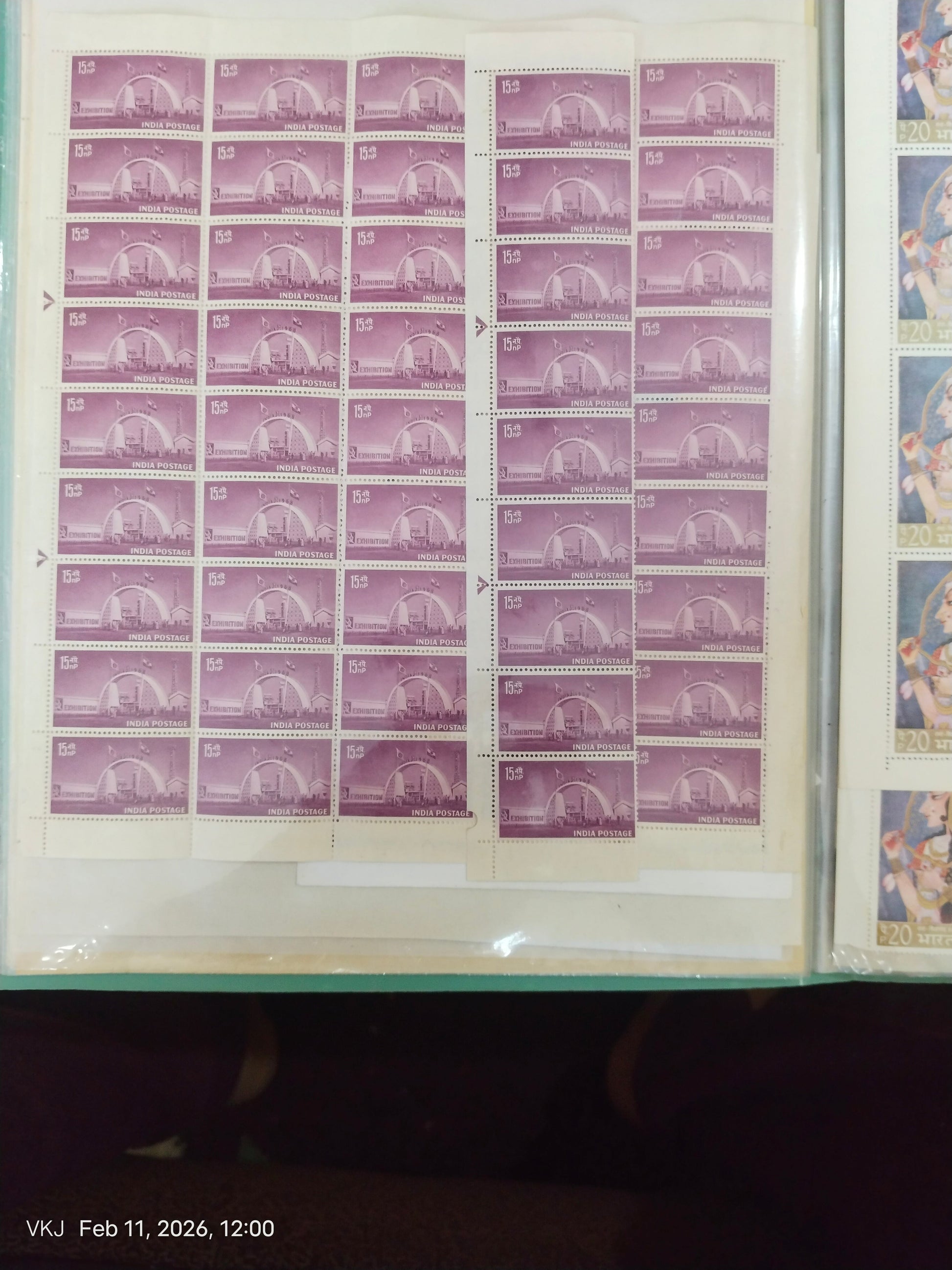 Sheet-Stamp Exhibition in India-1958