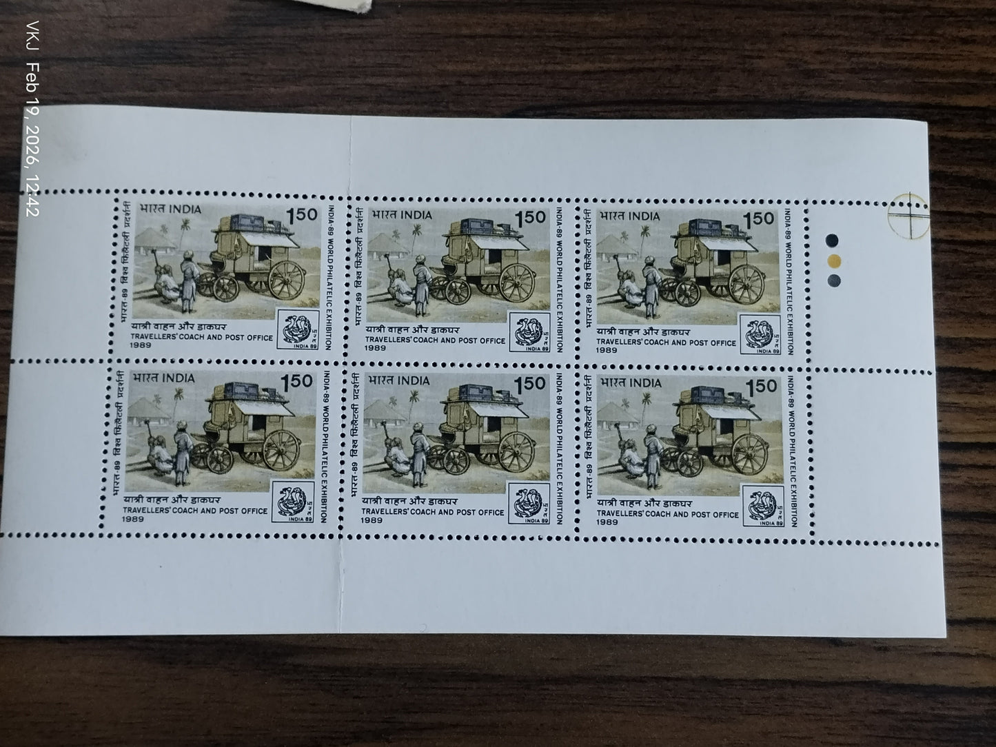 Sheetlet-World Stamp Exhibition 1989-In India